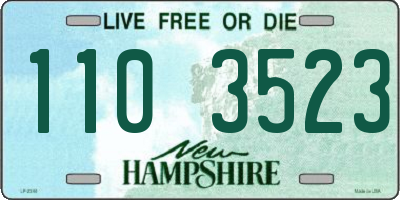 NH license plate 1103523