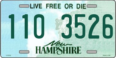 NH license plate 1103526