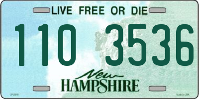 NH license plate 1103536