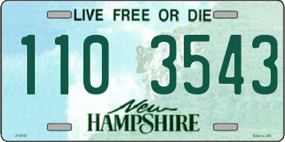 NH license plate 1103543