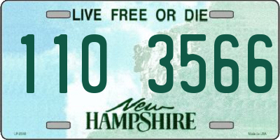 NH license plate 1103566