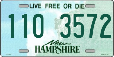 NH license plate 1103572