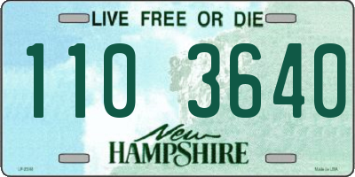 NH license plate 1103640