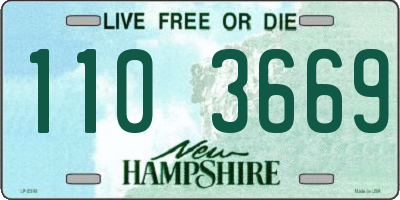 NH license plate 1103669
