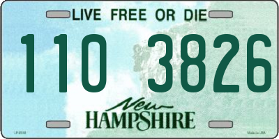NH license plate 1103826