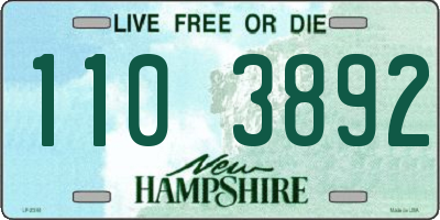 NH license plate 1103892