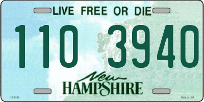 NH license plate 1103940