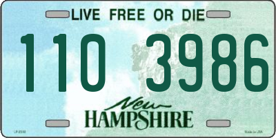 NH license plate 1103986