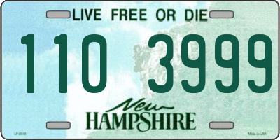 NH license plate 1103999