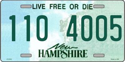 NH license plate 1104005