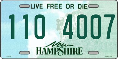 NH license plate 1104007