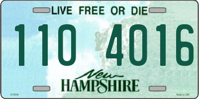 NH license plate 1104016