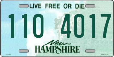 NH license plate 1104017