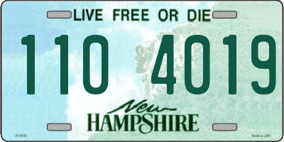 NH license plate 1104019