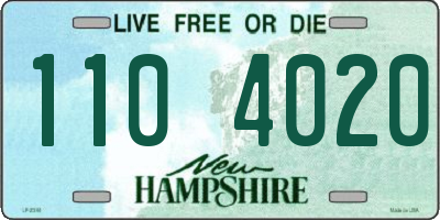 NH license plate 1104020