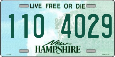 NH license plate 1104029