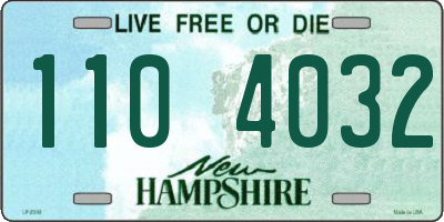 NH license plate 1104032