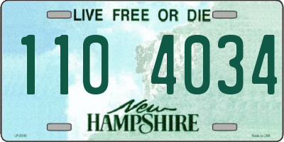 NH license plate 1104034