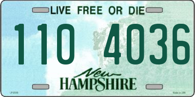 NH license plate 1104036