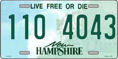 NH license plate 1104043