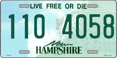 NH license plate 1104058