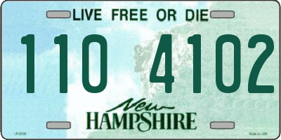 NH license plate 1104102
