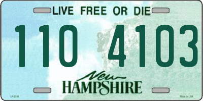 NH license plate 1104103