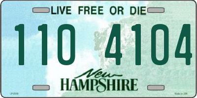 NH license plate 1104104