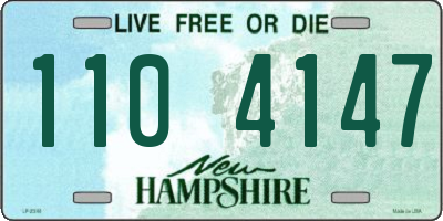 NH license plate 1104147