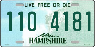 NH license plate 1104181