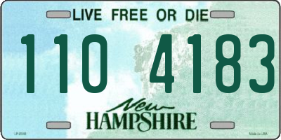 NH license plate 1104183