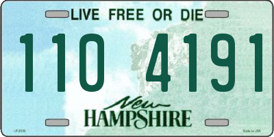 NH license plate 1104191