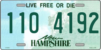 NH license plate 1104192