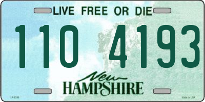 NH license plate 1104193