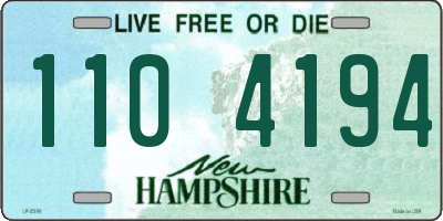 NH license plate 1104194