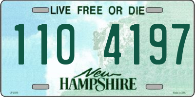 NH license plate 1104197