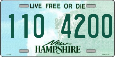 NH license plate 1104200