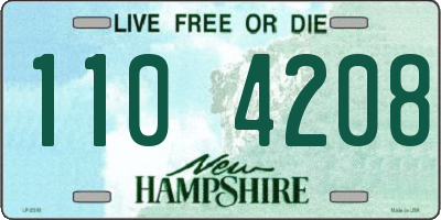 NH license plate 1104208