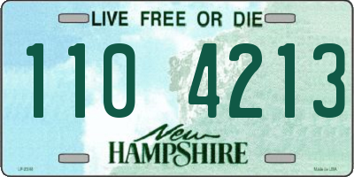 NH license plate 1104213