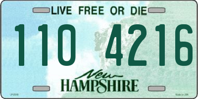 NH license plate 1104216