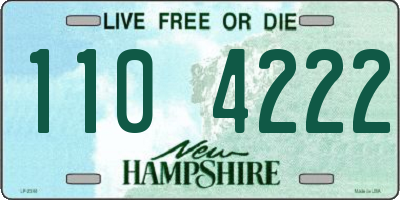 NH license plate 1104222