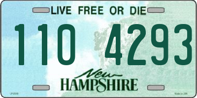 NH license plate 1104293