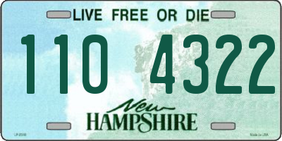 NH license plate 1104322