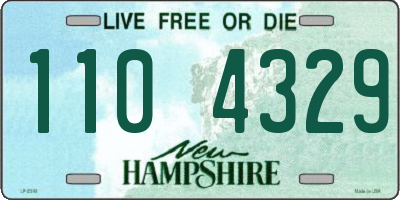 NH license plate 1104329