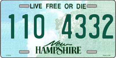 NH license plate 1104332