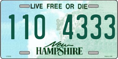 NH license plate 1104333