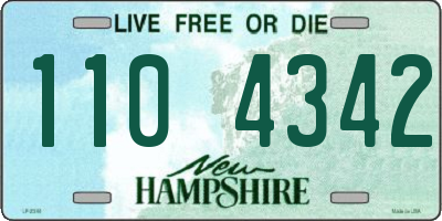 NH license plate 1104342