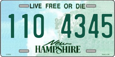 NH license plate 1104345