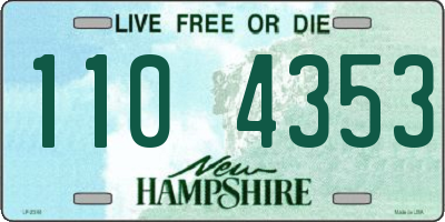 NH license plate 1104353