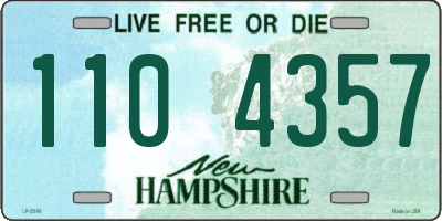 NH license plate 1104357